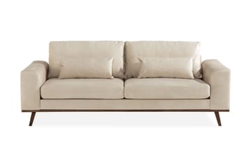 Copenhagen 3-seters Fløyelssofa - Beige - Møbler - Sofaer - 3 seter sofa
