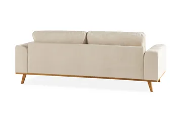 Copenhagen 3-seters Fløyelssofa - Beige - Møbler - Sofaer - 3 seter sofa