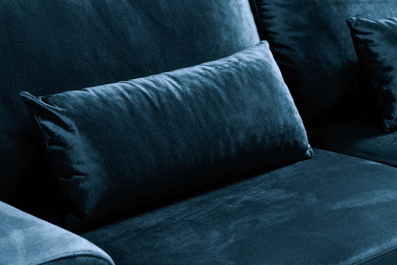 Copenhagen 3-seters Fløyelssofa - Blå - Møbler - Sofaer - 3 seter sofa
