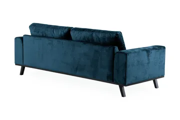 Copenhagen 3-seters Fløyelssofa - Blå - Møbler - Sofaer - 3 seter sofa