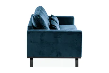 Copenhagen 3-seters Fløyelssofa - Blå - Møbler - Sofaer - 3 seter sofa