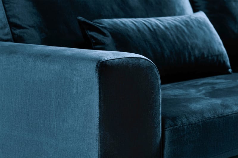 Copenhagen 3-seters Fløyelssofa - Blå - Møbler - Sofaer - 3 seter sofa