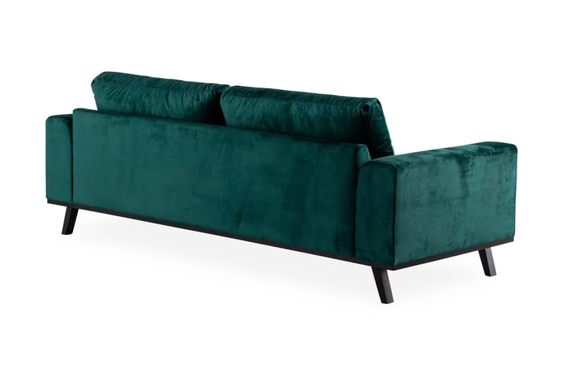 Copenhagen 3-seters Fløyelssofa - Grønn - Møbler - Sofaer - 3 seter sofa