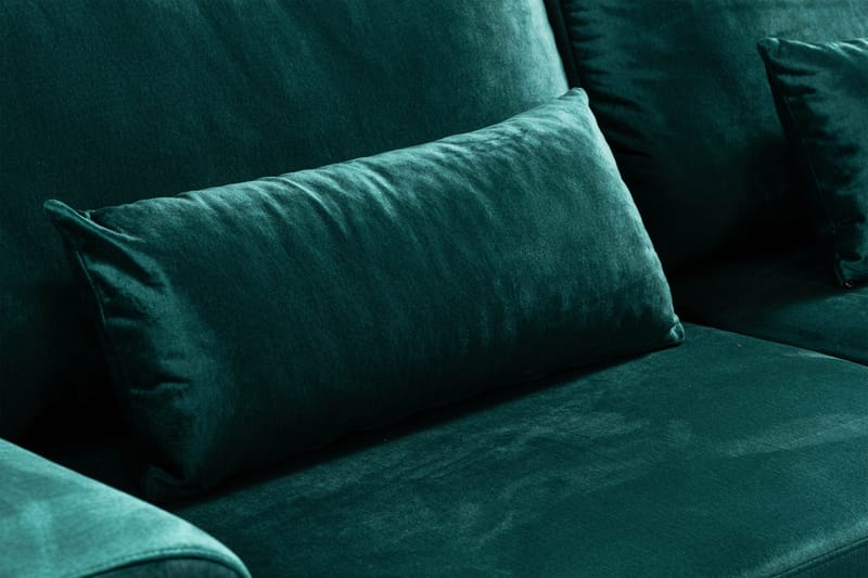 Copenhagen 3-seters Fløyelssofa - Grønn - Møbler - Sofaer - 3 seter sofa
