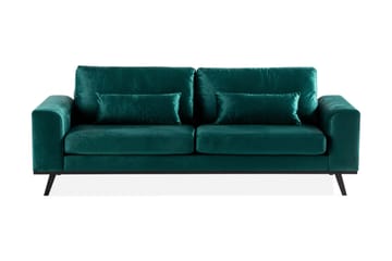 Copenhagen 3-seters Fløyelssofa - Grønn - Møbler - Sofaer - 3 seter sofa