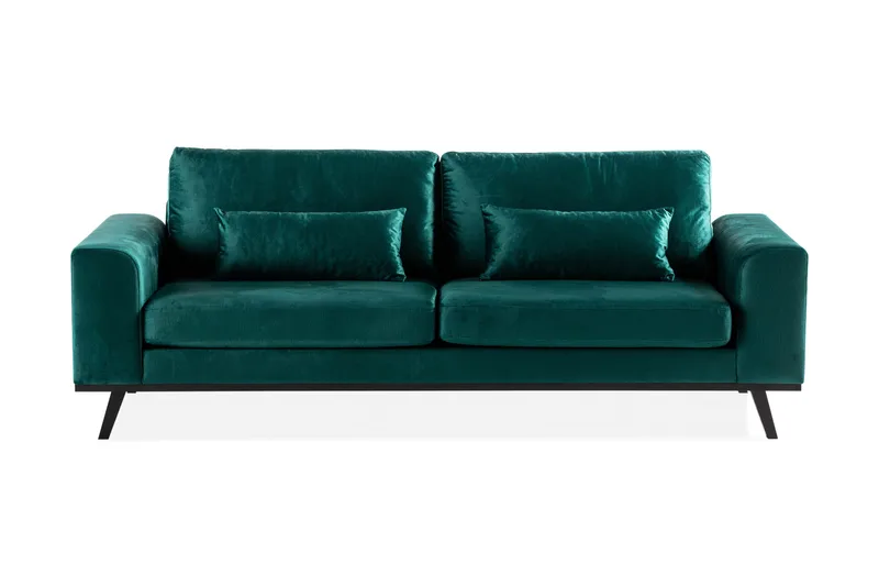Copenhagen 3-seters Fløyelssofa - Grønn - Møbler - Sofaer - 3 seter sofa