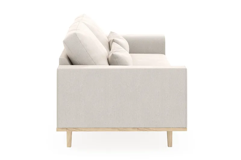 Copenhagen 3-seters Fløyelssofa - Kremhvit - Møbler - Sofaer - 3 seter sofa