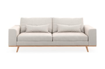 Copenhagen 3-seters Fløyelssofa - Kremhvit - Møbler - Sofaer - 3 seter sofa