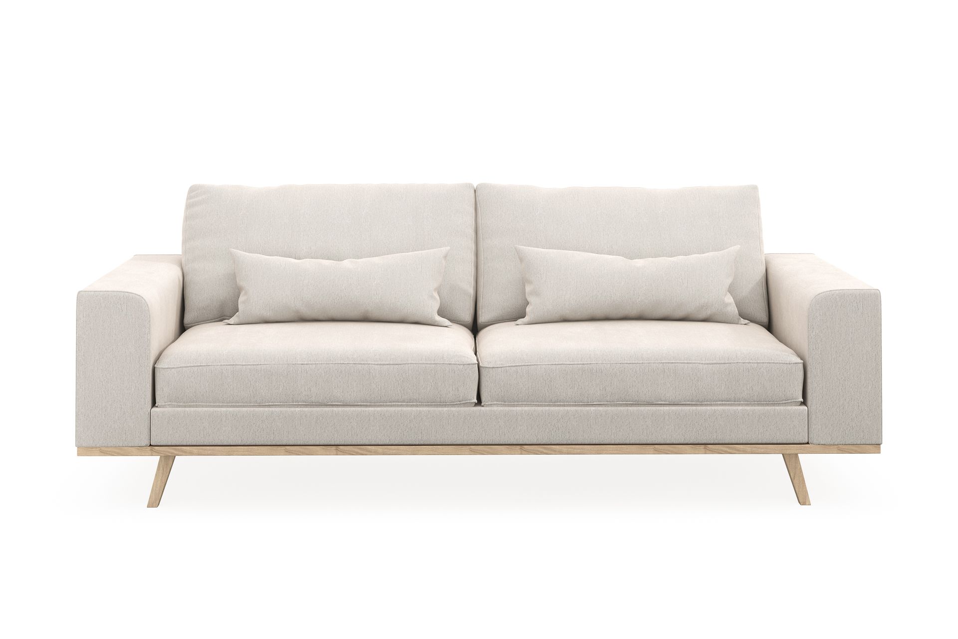 Copenhagen 3-seters Fløyelssofa - Kremhvit - Møbler - Sofaer - 3 seter sofa