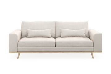 Copenhagen 3-seters Fløyelssofa - Kremhvit - Møbler - Sofaer - 3 seter sofa