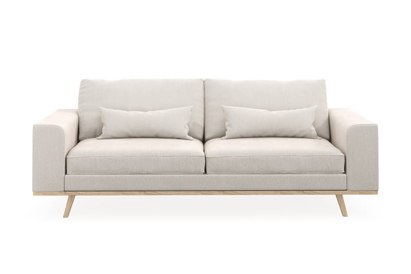 Copenhagen 3-seters Fløyelssofa - Kremhvit - Møbler - Sofaer - 3 seter sofa