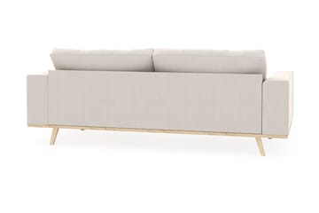 Copenhagen 3-seters Fløyelssofa - Kremhvit - Møbler - Sofaer - 3 seter sofa