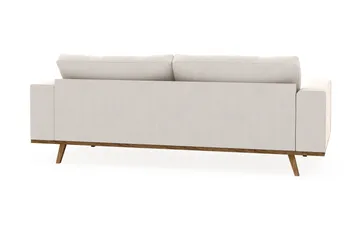 Copenhagen 3-seters Fløyelssofa - Kremhvit - Møbler - Sofaer - 3 seter sofa