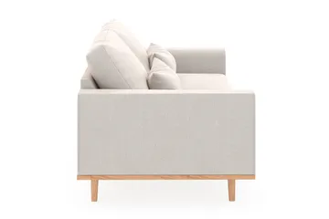 Copenhagen 3-seters Fløyelssofa - Kremhvit - Møbler - Sofaer - 3 seter sofa