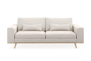 Copenhagen 3-seters Fløyelssofa - Kremhvit - Møbler - Sofaer - 3 seter sofa