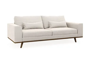 Copenhagen 3-seters Fløyelssofa - Kremhvit - Møbler - Sofaer - 3 seter sofa