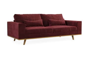 Copenhagen 3-seters Fløyelssofa - Lilla - Møbler - Sofaer - 3 seter sofa