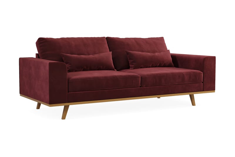 Copenhagen 3-seters Fløyelssofa - Lilla - Møbler - Sofaer - 3 seter sofa