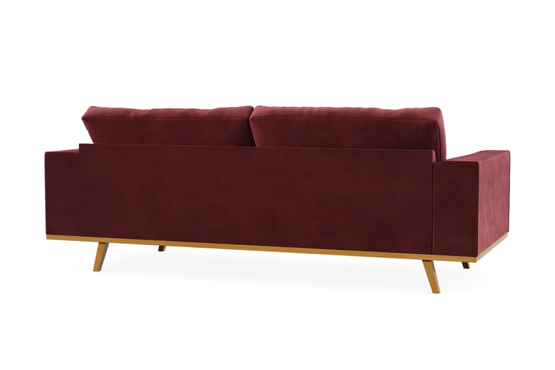 Copenhagen 3-seters Fløyelssofa - Lilla - Møbler - Sofaer - 3 seter sofa