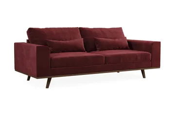 Copenhagen 3-seters Fløyelssofa - Lilla - Møbler - Sofaer - 3 seter sofa