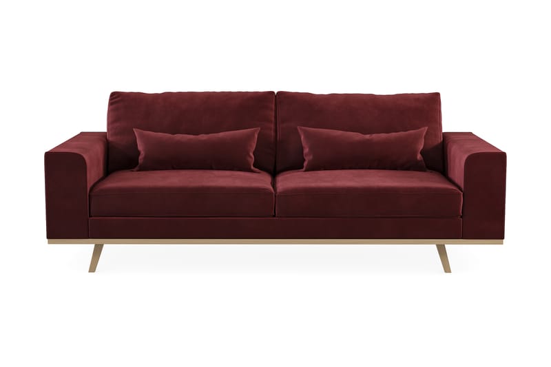 Copenhagen 3-seters Fløyelssofa - Lilla - Møbler - Sofaer - 3 seter sofa