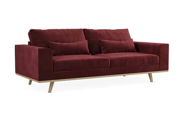 Copenhagen 3-seters Fløyelssofa - Lilla - Møbler - Sofaer - 3 seter sofa