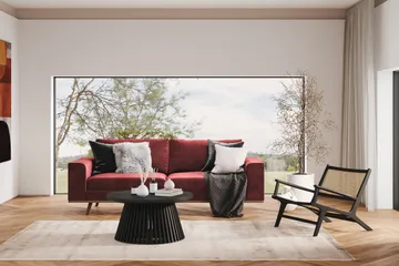 Copenhagen 3-seters Fløyelssofa - Lilla - Møbler - Sofaer - 3 seter sofa