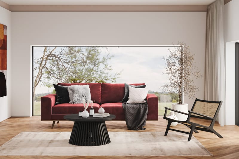 Copenhagen 3-seters Fløyelssofa - Lilla - Møbler - Sofaer - 3 seter sofa