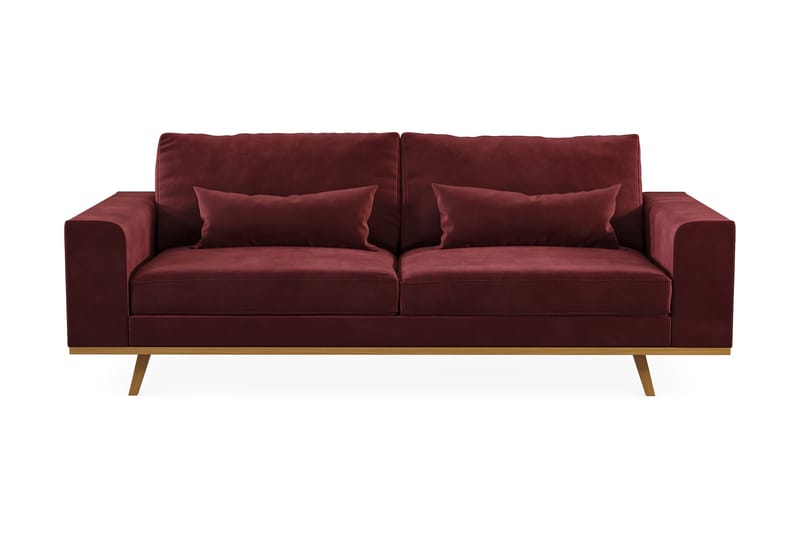 Copenhagen 3-seters Fløyelssofa - Lilla - Møbler - Sofaer - 3 seter sofa