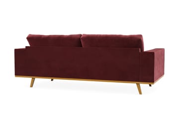 Copenhagen 3-seters Fløyelssofa - Lilla - Møbler - Sofaer - 3 seter sofa