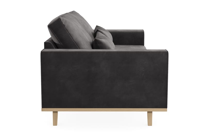 Copenhagen 3-seters Fløyelssofa - Mørk grå - Møbler - Sofaer - 3 seter sofa