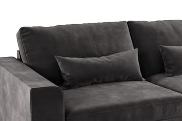 Copenhagen 3-seters Fløyelssofa - Mørk grå - Møbler - Sofaer - 3 seter sofa
