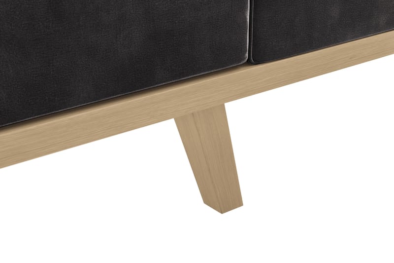 Copenhagen 3-seters Fløyelssofa - Mørk grå - Møbler - Sofaer - 3 seter sofa