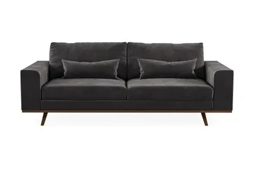 Copenhagen 3-seters Fløyelssofa - Mørk grå - Møbler - Sofaer - 3 seter sofa