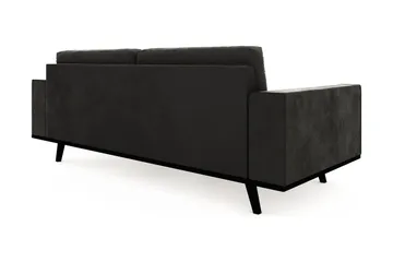 Copenhagen 3-seters Fløyelssofa - Mørk grå - Møbler - Sofaer - 3 seter sofa