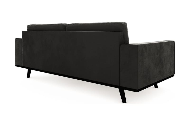 Copenhagen 3-seters Fløyelssofa - Mørk grå - Møbler - Sofaer - 3 seter sofa