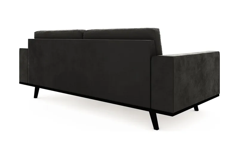 Copenhagen 3-seters Fløyelssofa - Mørk grå - Møbler - Sofaer - 3 seter sofa