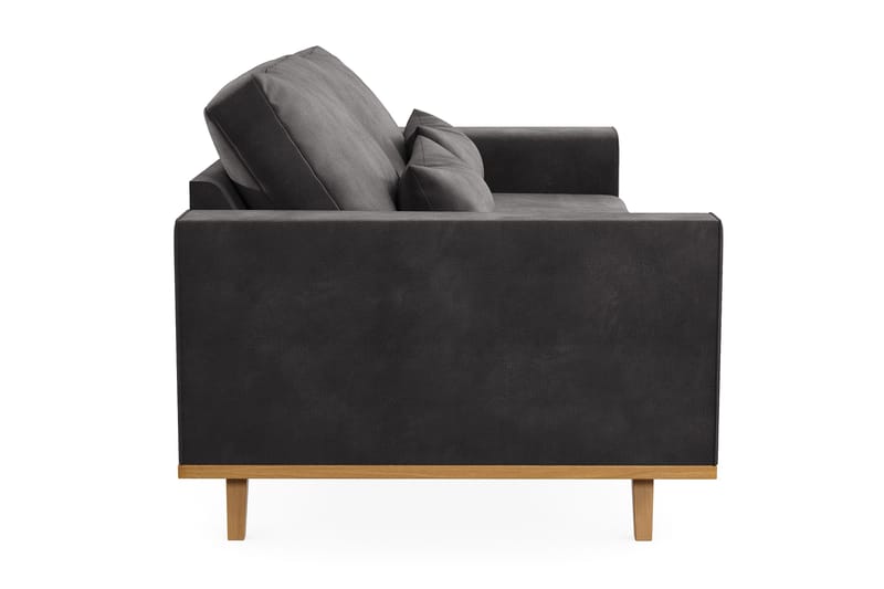 Copenhagen 3-seters Fløyelssofa - Mørk grå - Møbler - Sofaer - 3 seter sofa