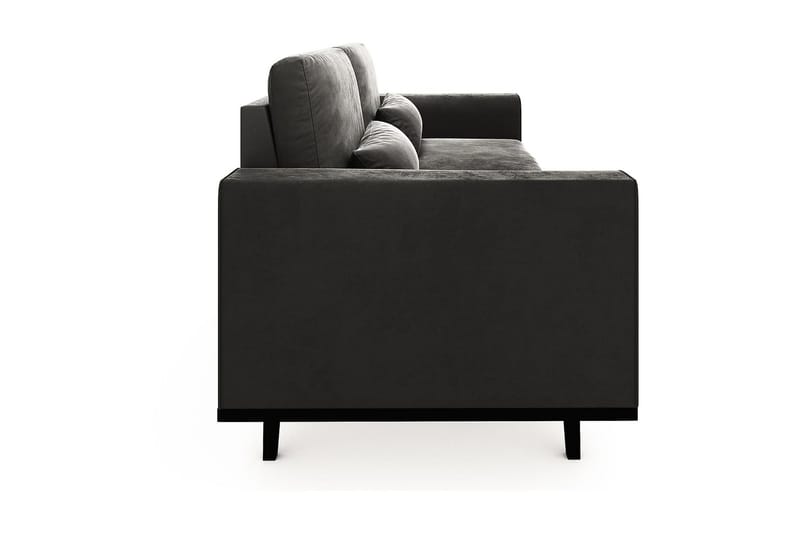 Copenhagen 3-seters Fløyelssofa - Mørk grå - Møbler - Sofaer - 3 seter sofa