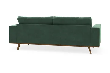 Copenhagen 3-seters Fløyelssofa - Mørk grønn - Møbler - Sofaer - 3 seter sofa