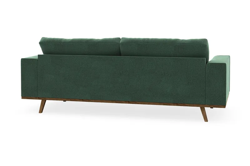 Copenhagen 3-seters Fløyelssofa - Mørk grønn - Møbler - Sofaer - 3 seter sofa