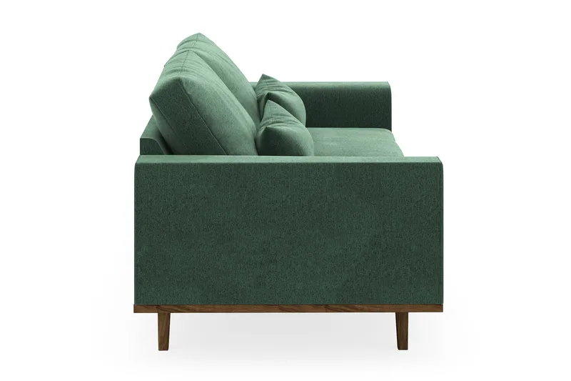 Copenhagen 3-seters Fløyelssofa - Mørk grønn - Møbler - Sofaer - 3 seter sofa