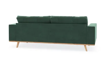 Copenhagen 3-seters Fløyelssofa - Mørk grønn - Møbler - Sofaer - 3 seter sofa