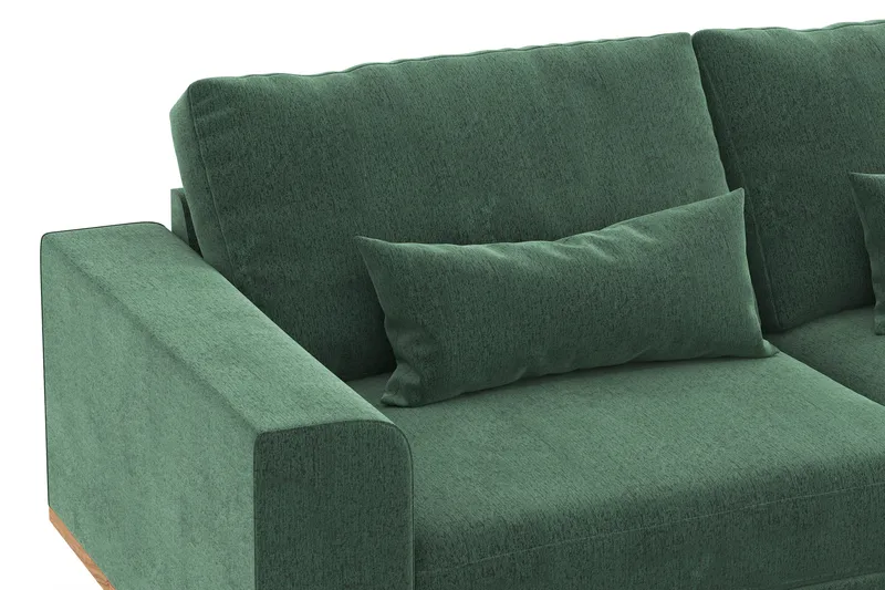 Copenhagen 3-seters Fløyelssofa - Mørk grønn - Møbler - Sofaer - 3 seter sofa