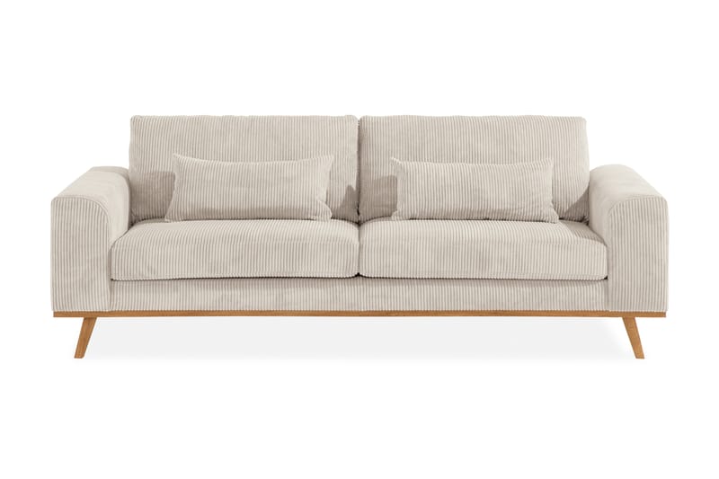Copenhagen 3-seters Manchestersofa - Beige - Møbler - Sofaer - 3 seter sofa