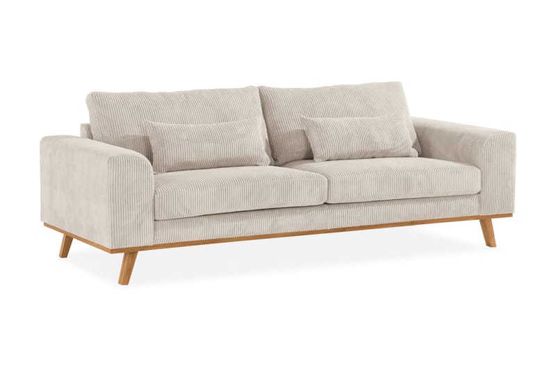 Copenhagen 3-seters Manchestersofa - Beige - Møbler - Sofaer - 3 seter sofa