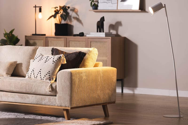 Copenhagen 3-seters Manchestersofa - Beige - Møbler - Sofaer - 3 seter sofa