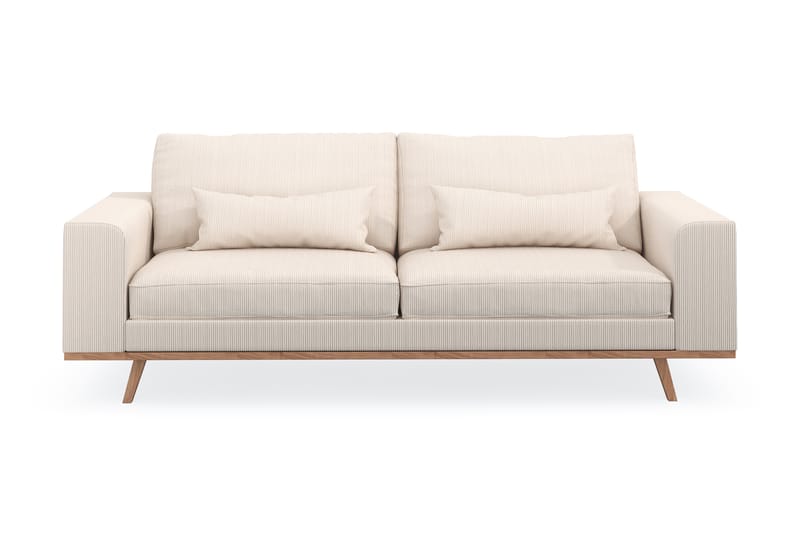 Copenhagen 3-seters Manchestersofa - Beige - Møbler - Sofaer - 3 seter sofa