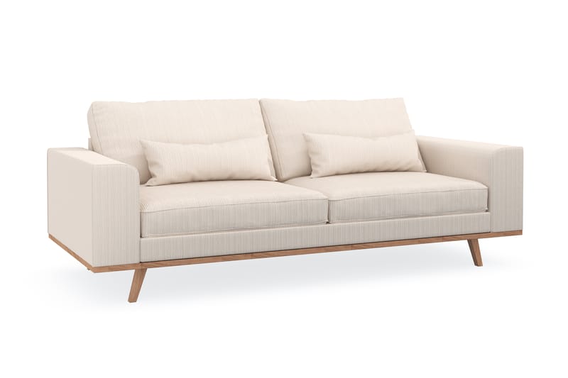 Copenhagen 3-seters Manchestersofa - Beige - Møbler - Sofaer - 3 seter sofa