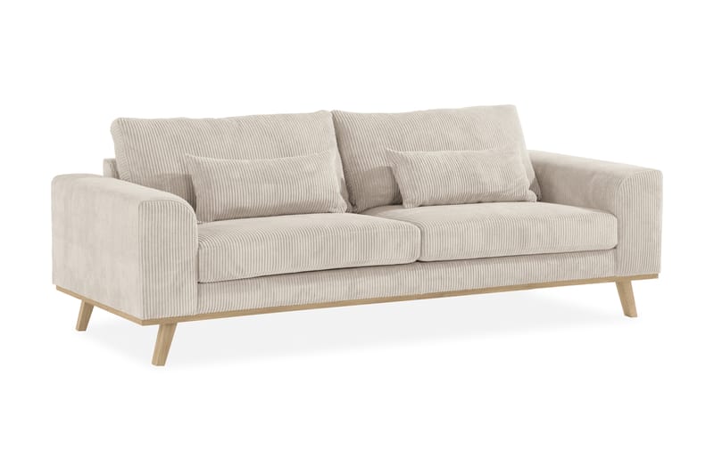 Copenhagen 3-seters Manchestersofa - Beige - Møbler - Sofaer - 3 seter sofa